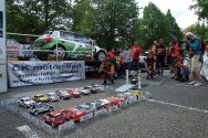 Rallye Český Krumlov: Součástí programu je i závod RC modelů aut rallye, zde cílové ÚP